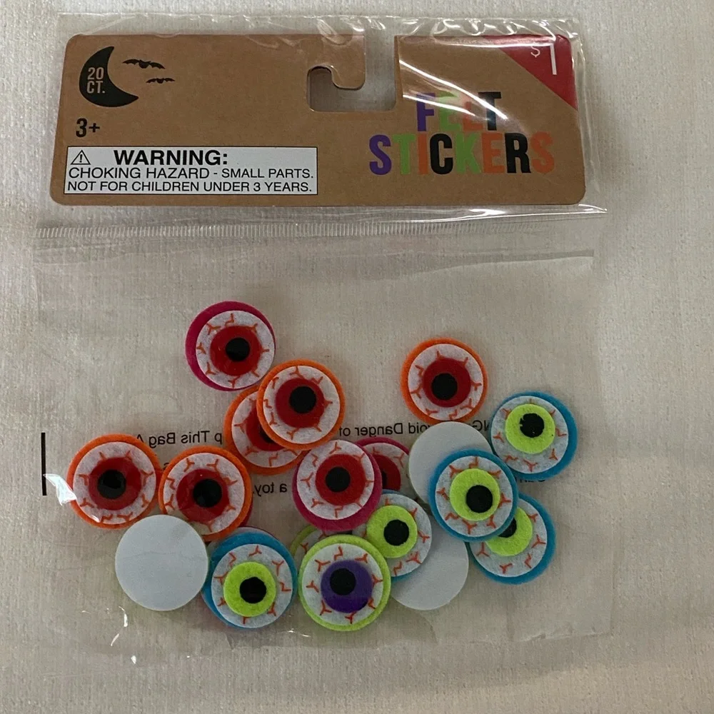 Target bullseye felt sticker eyes